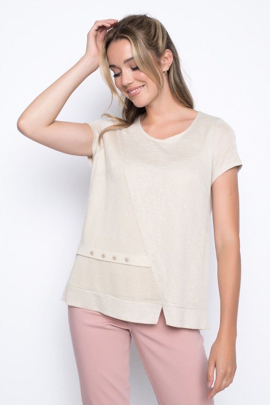 Picadilly Canada | Short Sleeve Top With Buttons