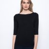 Picadilly Canada | ¾ Sleeve Boat Neck Top