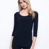 Picadilly Canada | 3/4 Sleeve Round Neck Top