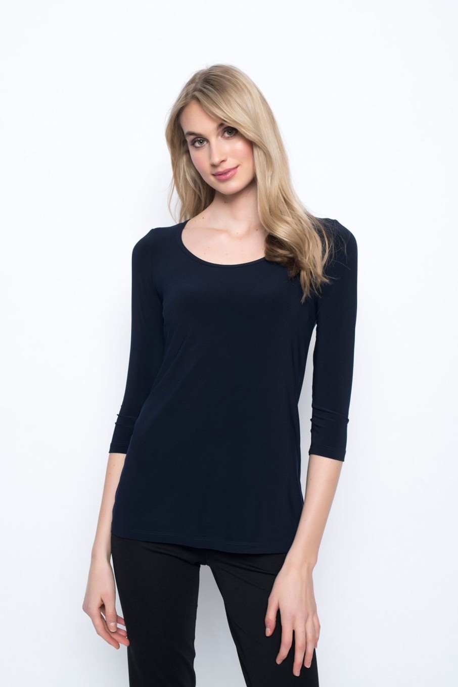 Picadilly Canada | 3/4 Sleeve Round Neck Top