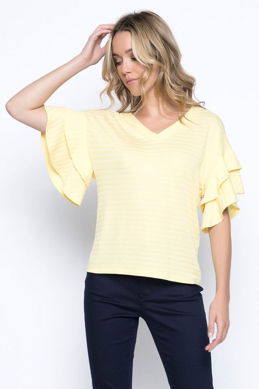 Picadilly Canada | Tiered Ruffle Sleeve Top