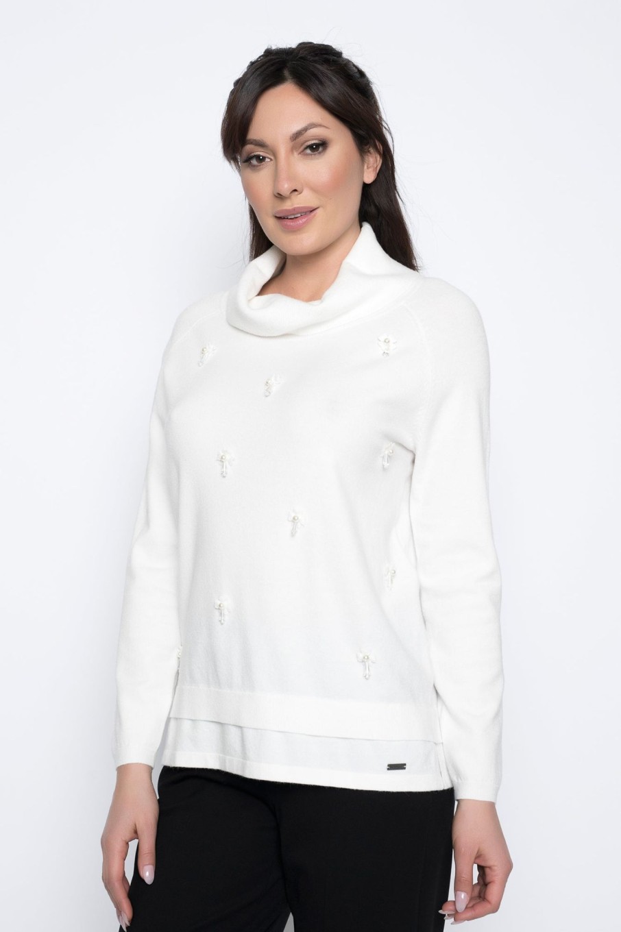 Picadilly Canada | Embellished Turtle Neck Top