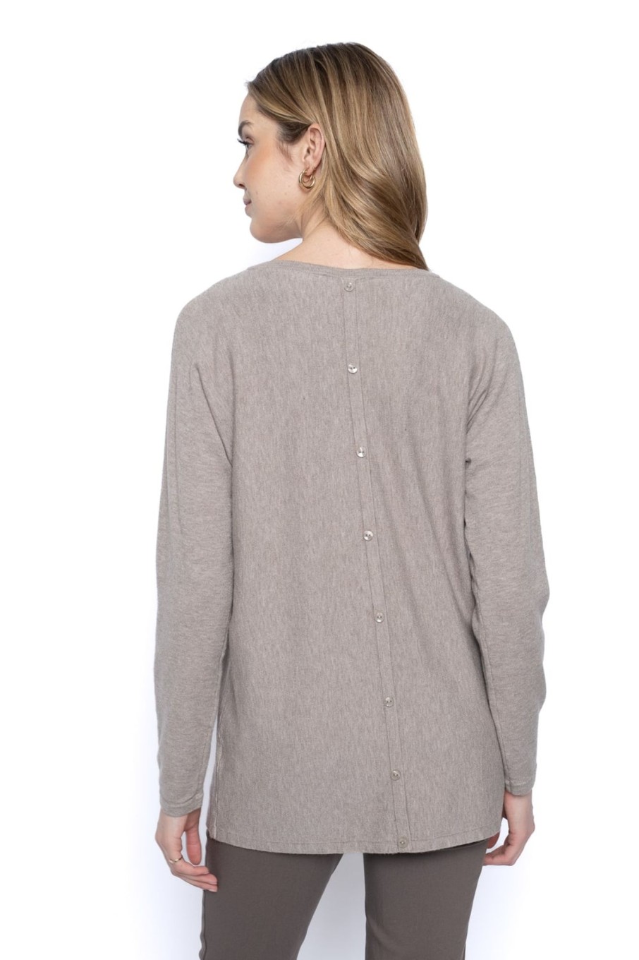 Picadilly Canada | V-Neck Top With Button Trim