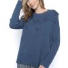 Picadilly Canada | Decorated Neckline Sweater Top