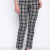 Picadilly Canada | Plaid Pull-On Straight Leg Pants Taupe Multi