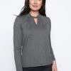 Picadilly Canada | Twisted Mock Neck Top