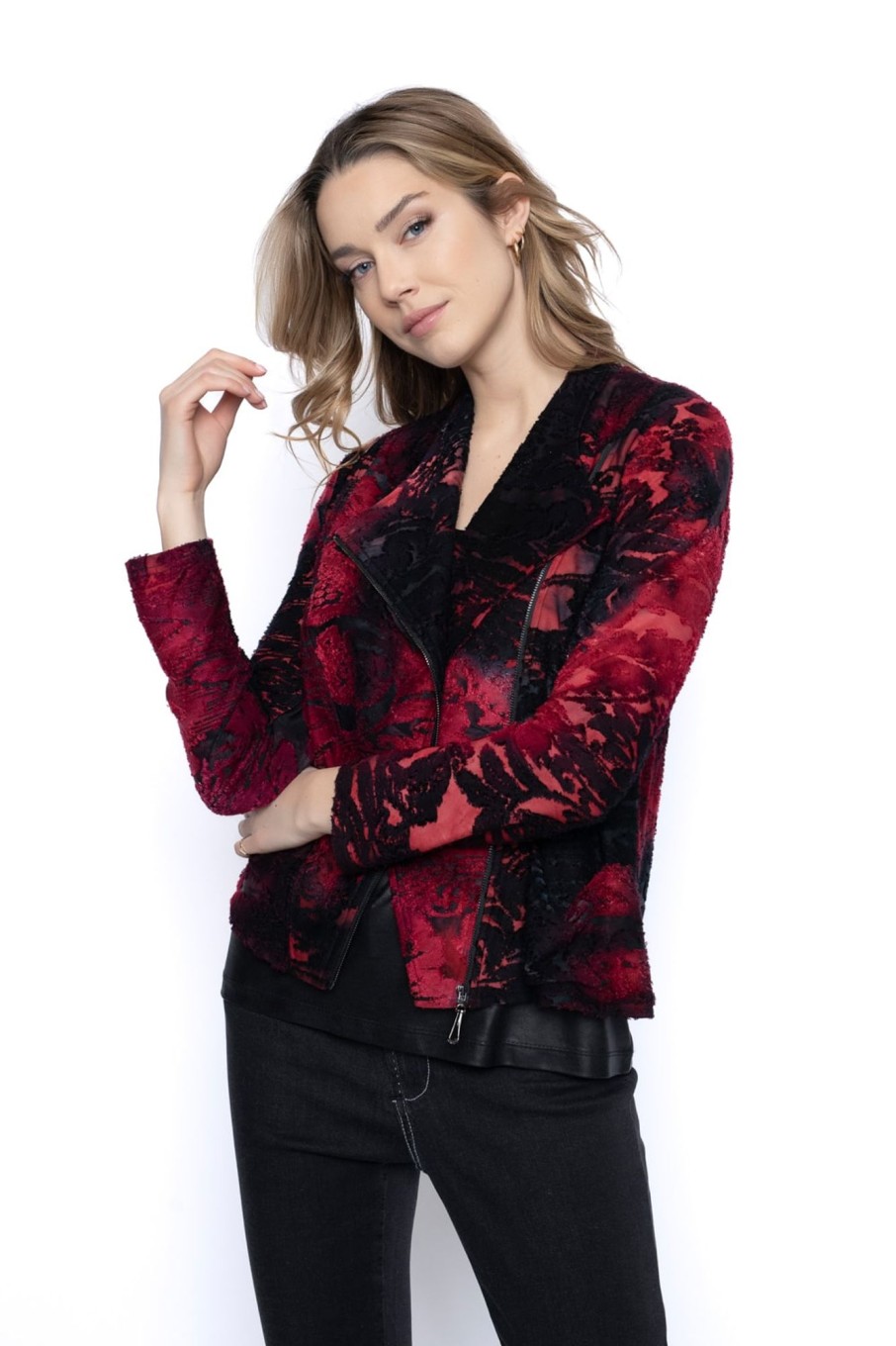 Picadilly Canada | Side-Zip Jacket Crimson Multi