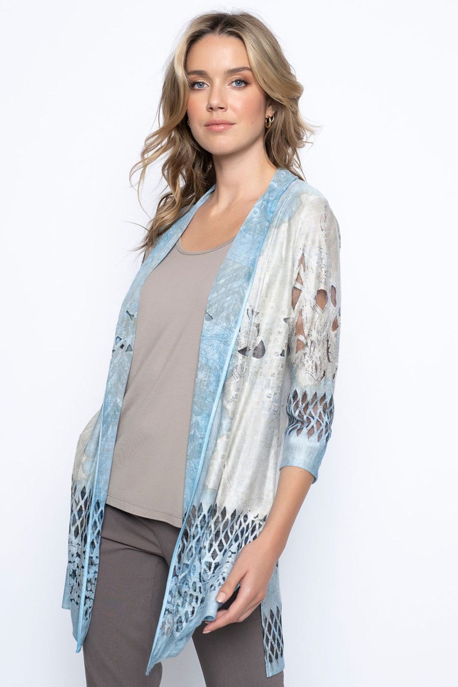 Picadilly Canada | Open-Front Jacket Blue/Taupe