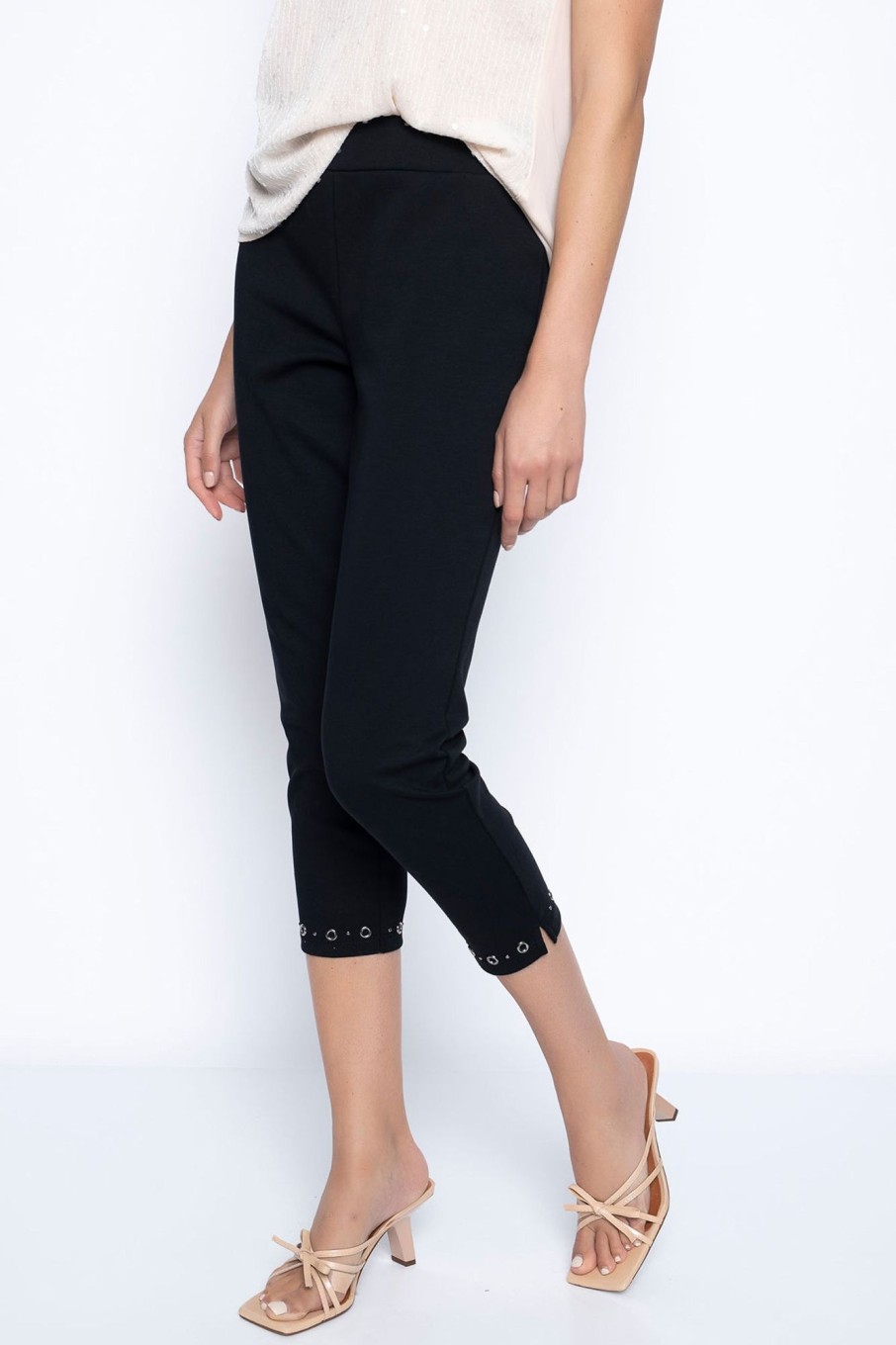 Picadilly Canada | Embellished Capri Pants Black