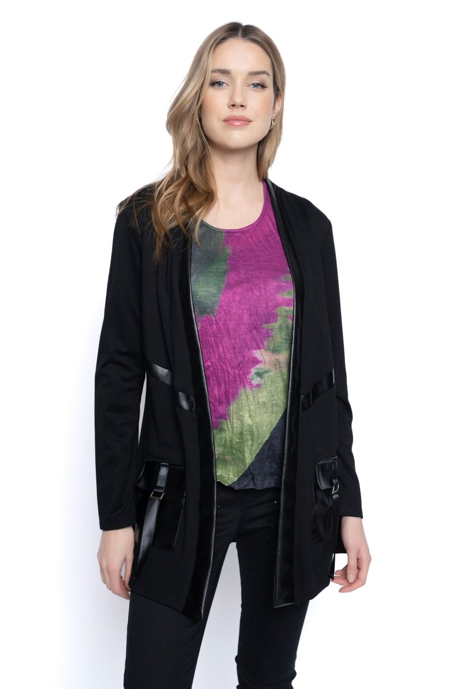 Picadilly Canada | Open-Front Jacket With Pockets Black