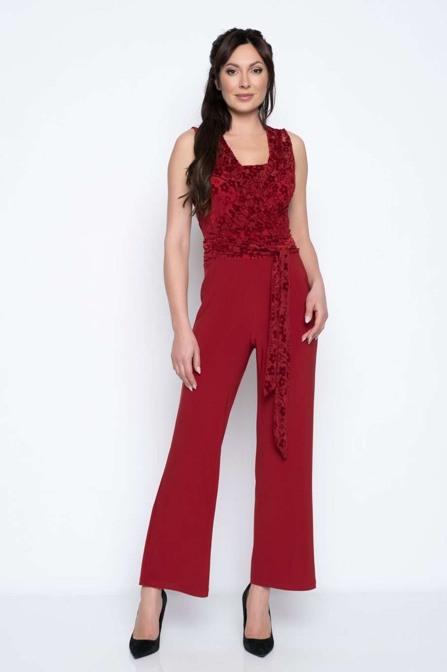 Picadilly Canada | Sleeveless Waist Tie Jumpsuit