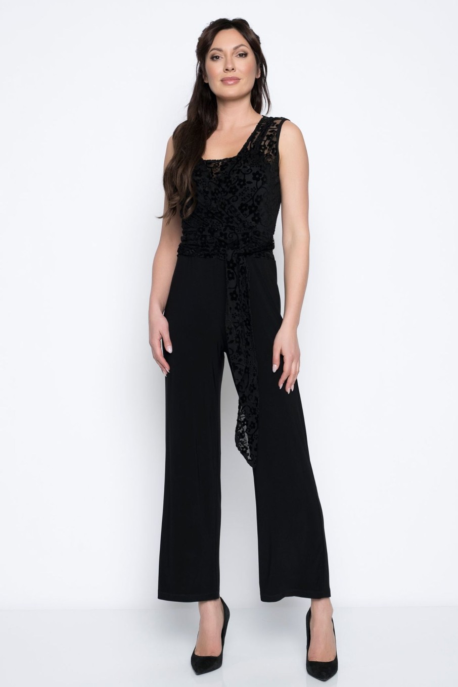 Picadilly Canada | Sleeveless Waist Tie Jumpsuit