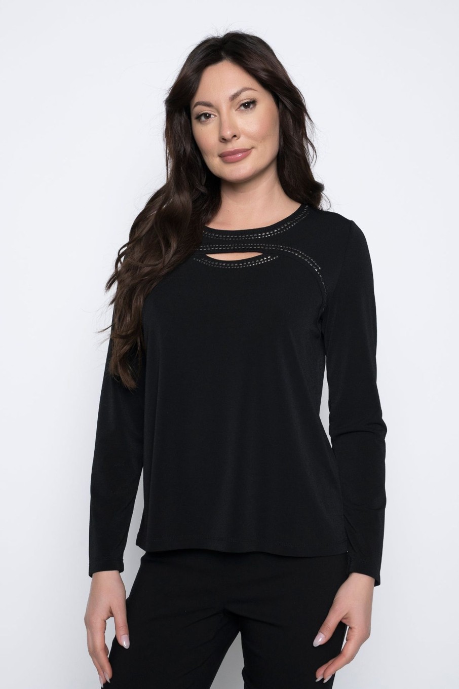 Picadilly Canada | Embellished Cut-Out Top