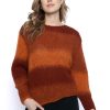 Picadilly Canada | Crew Neck Ombre Sweater Top Paprika Multi