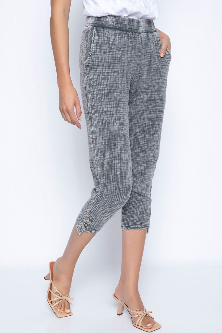 Picadilly Canada | Button Trim Pant Dove