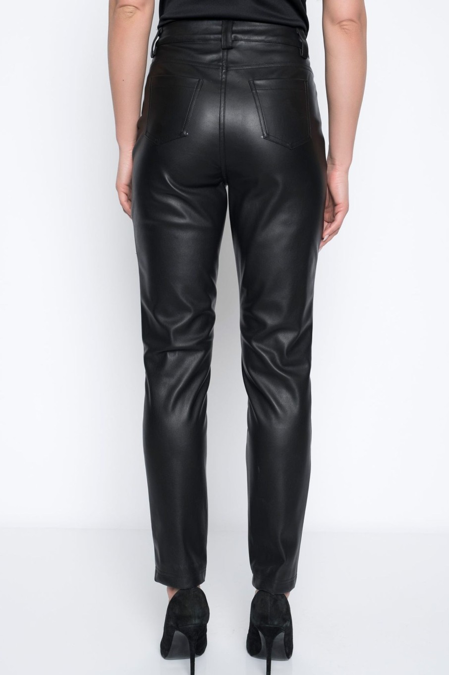 Picadilly Canada | Slim-Leg Faux Leather Pants Black