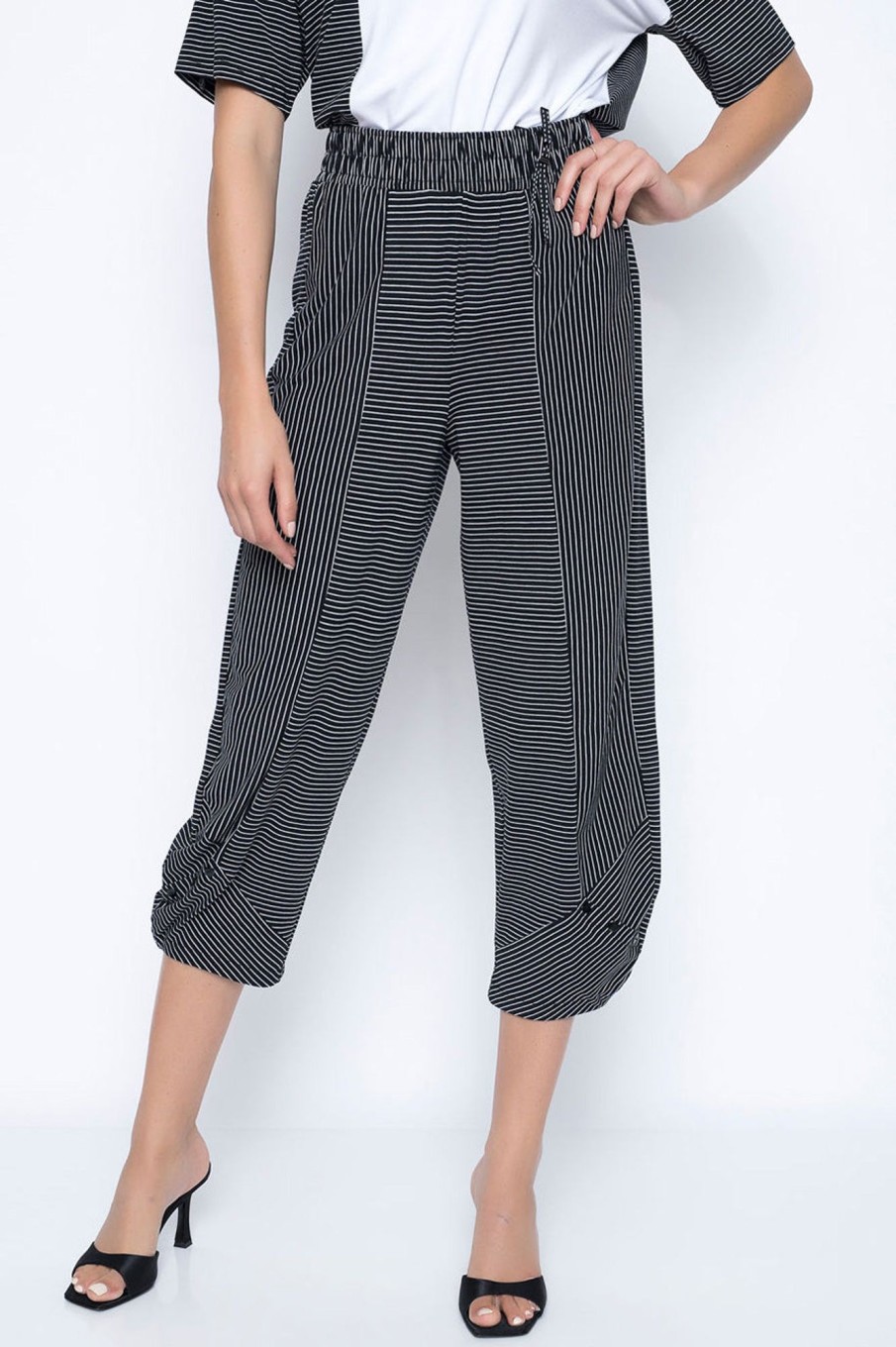 Picadilly Canada | Button-Trim Balloon Pant Black