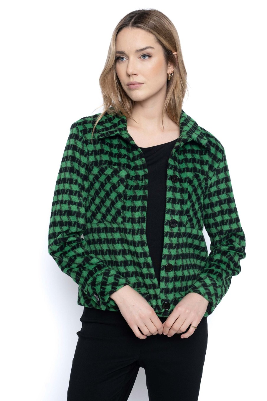 Picadilly Canada | Button-Front Cropped Jacket