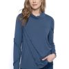 Picadilly Canada | Twisted Mock Neck Ruffle Trim Top