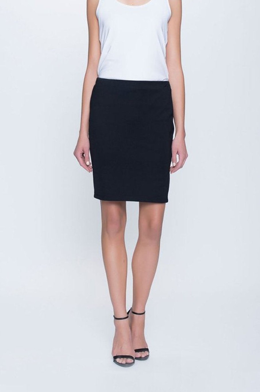 Picadilly Canada | Ponte Straight Skirt Black