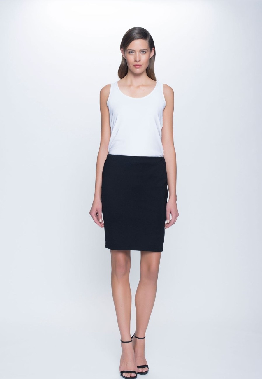 Picadilly Canada | Ponte Straight Skirt Black