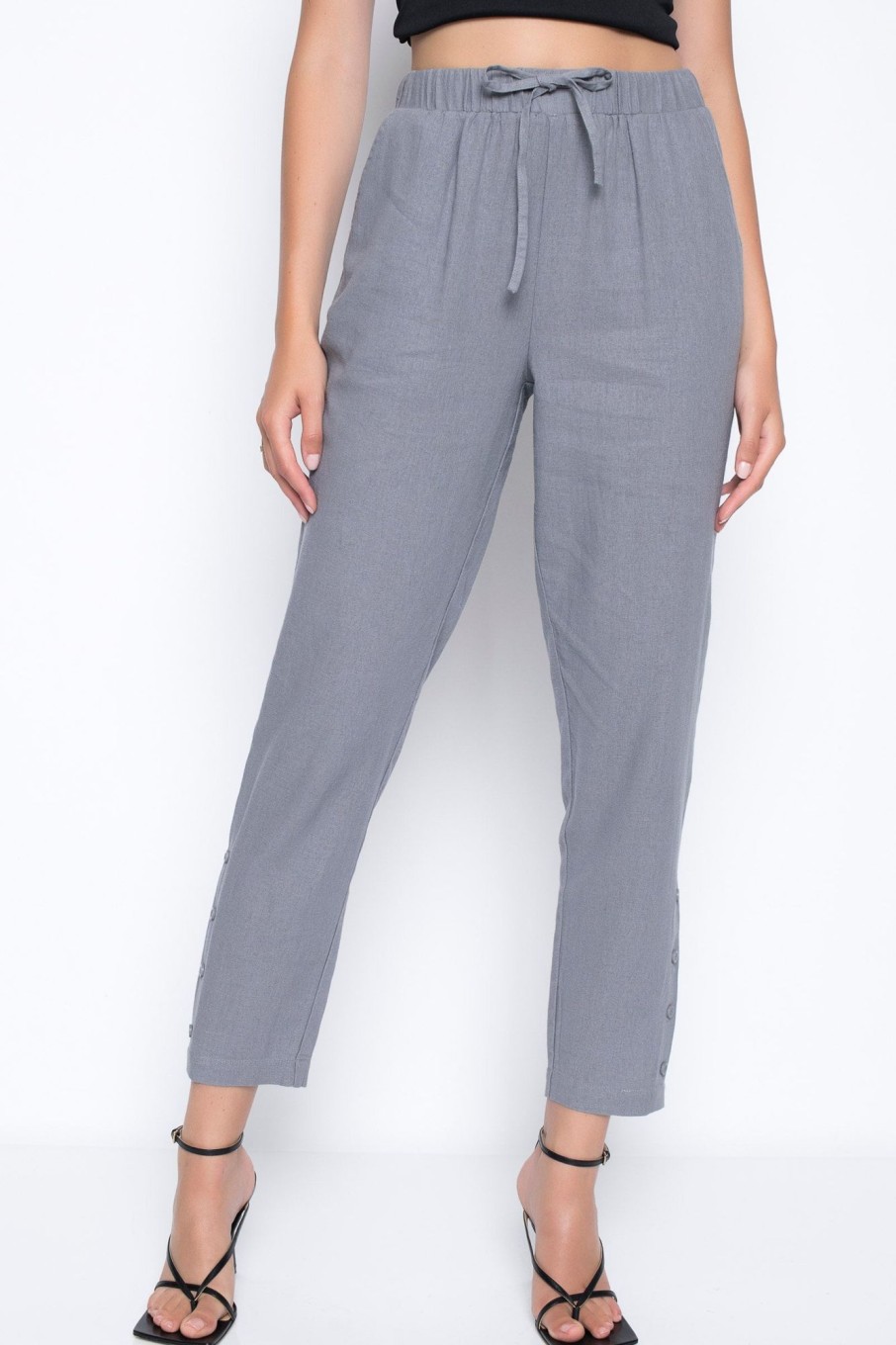 Picadilly Canada | Pull-On Slim Pants With Buttons