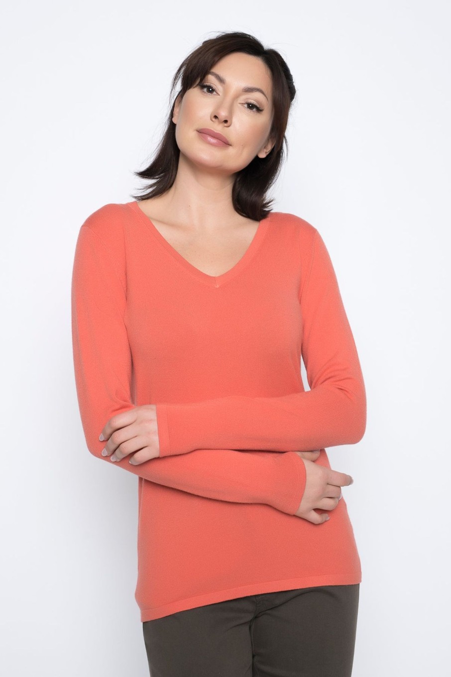 Picadilly Canada | Long Sleeve V-Neck Top