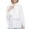 Picadilly Canada | Lace Trim Sweater Top With Scarf