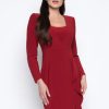 Picadilly Canada | Long Sleeve Side Ruffle Dress