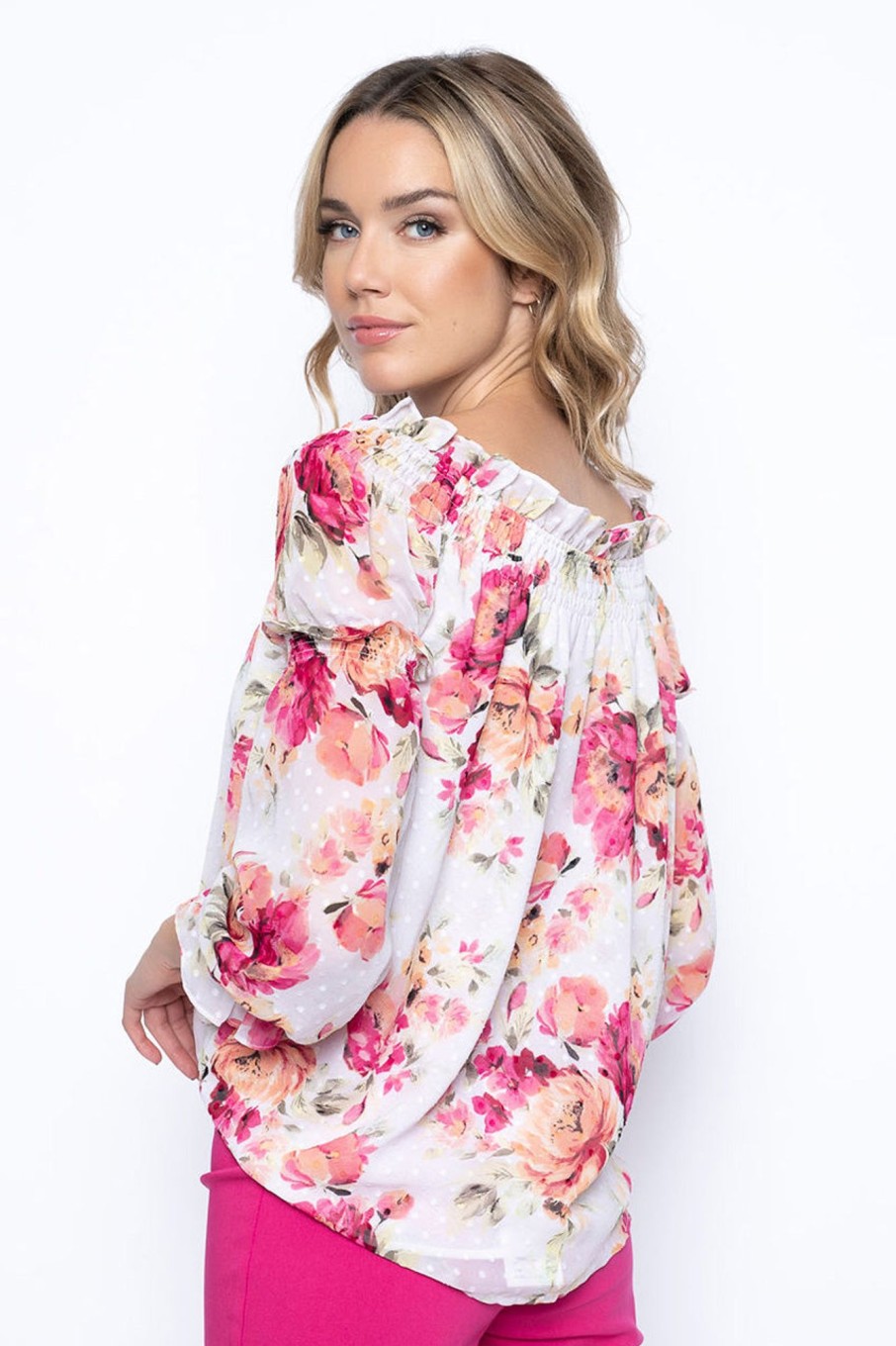 Picadilly Canada | Peasant Blouse Wild Orchid Multi