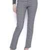 Picadilly Canada | Plaid Pull-On Slim Leg Pants Black/Off-White