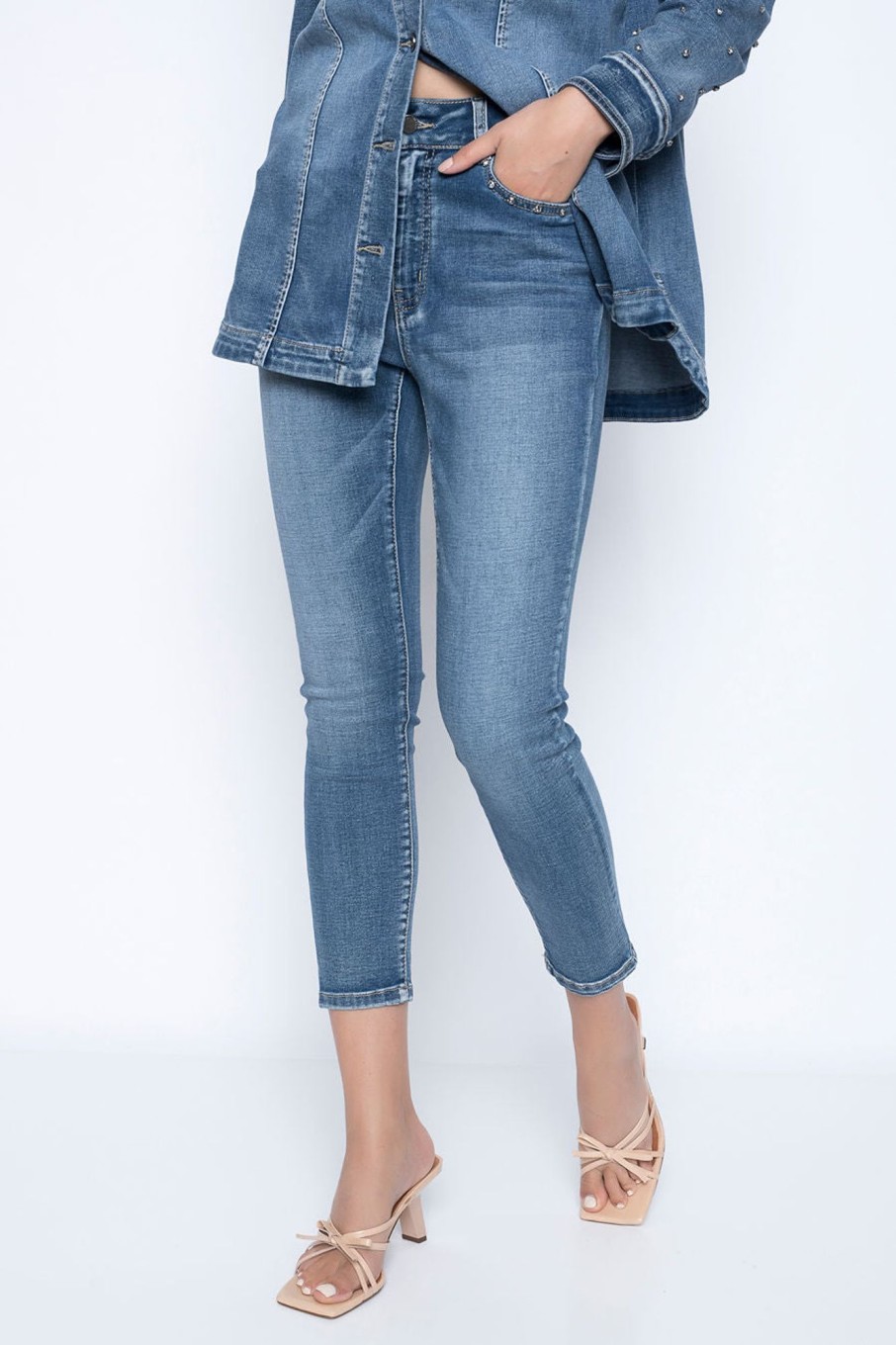 Picadilly Canada | Stone Embellished Jeans Denim