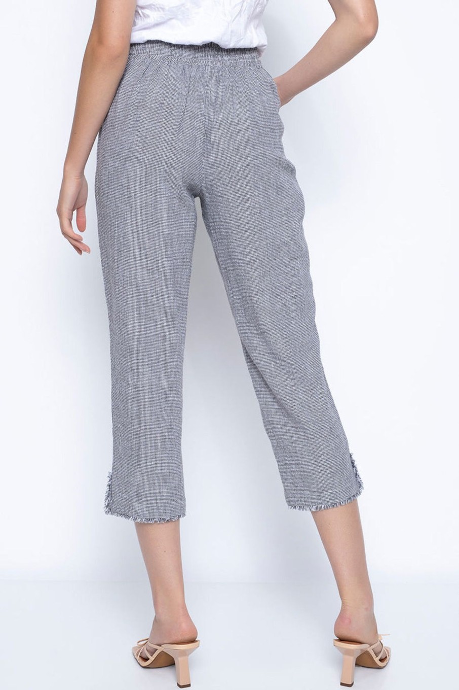 Picadilly Canada | Fringed Trim Pant Grey / White