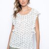 Picadilly Canada | Ruffle Trim Top Sage Multi