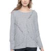 Picadilly Canada | Ruffled Trim Top Heather Grey