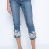 Picadilly Canada | Cut-Out Embroidered Jeans Denim