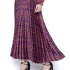 Picadilly Canada | Pleated Long Skirt Paprika Multi