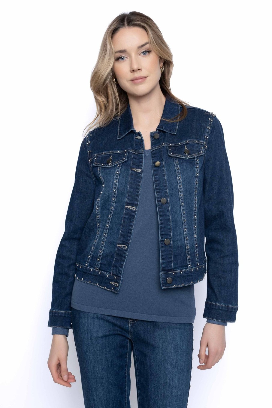 Picadilly Canada | Studded Denim Jacket Deep Denim