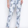 Picadilly Canada | Peony Print Pull-On Straight Leg Pants Indigo Multi