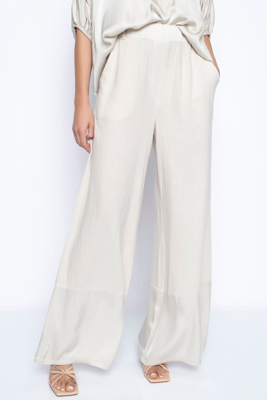 Picadilly Canada | Satin Insert Flowy Pant Champagne