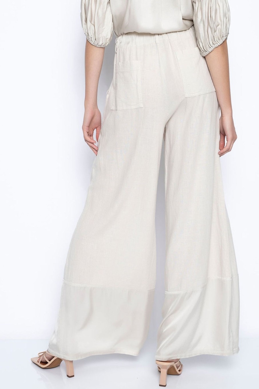 Picadilly Canada | Satin Insert Flowy Pant Champagne