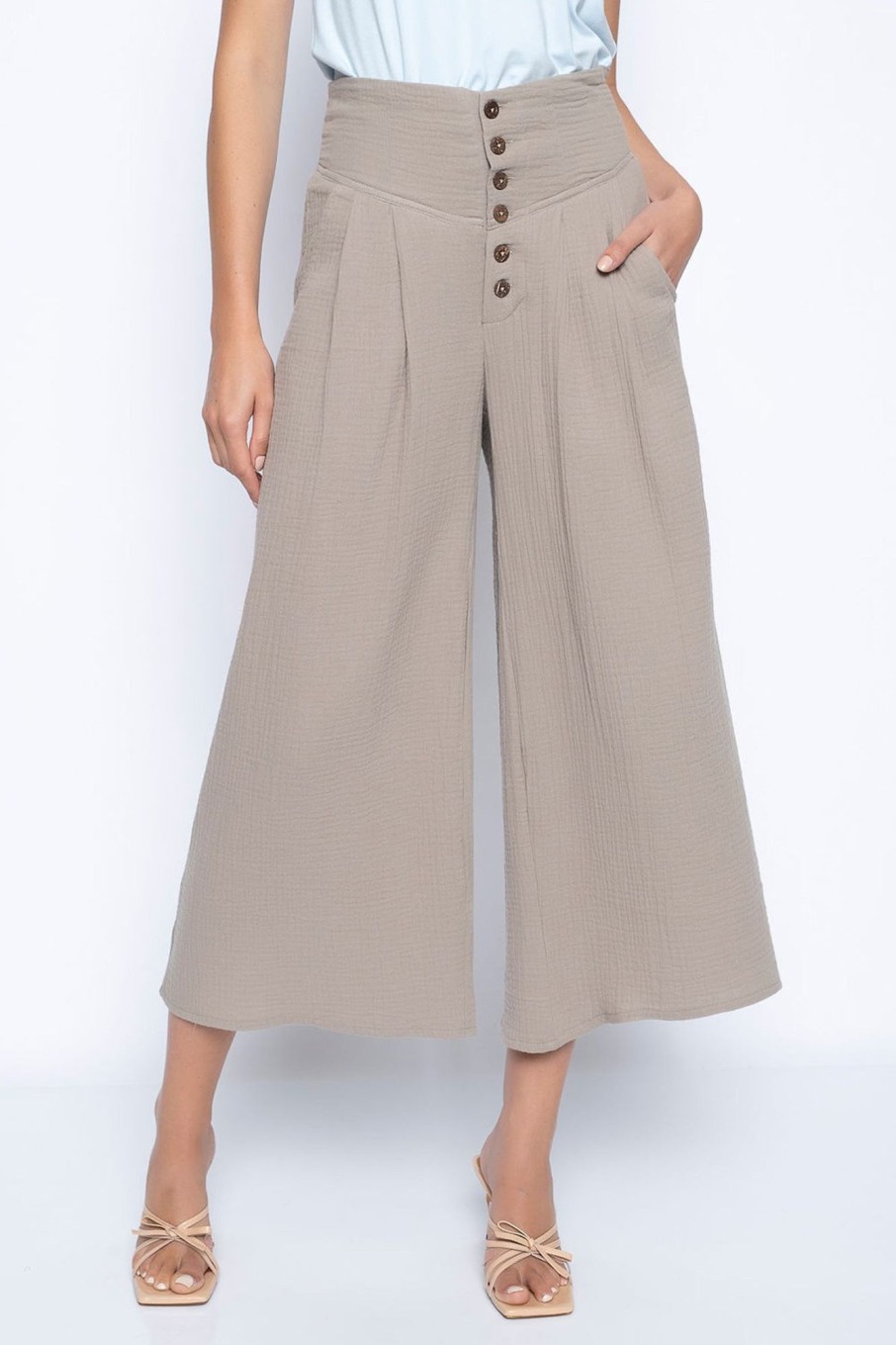 Picadilly Canada | Pleated Wide-Leg Pants Kangaroo