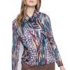 Picadilly Canada | Draped Neck Top Taupe Multi